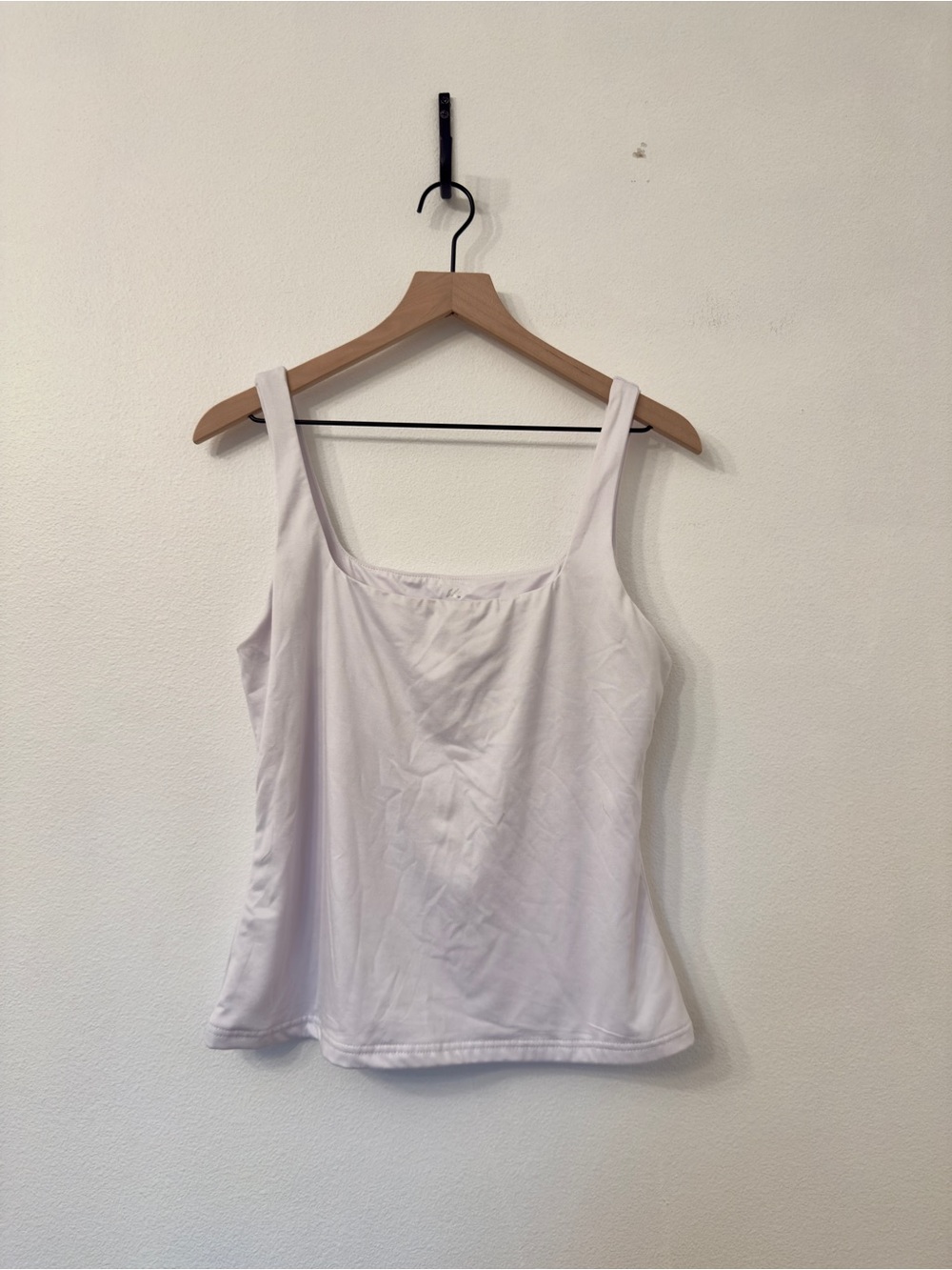 Women's White Square Neck Camisole Tank